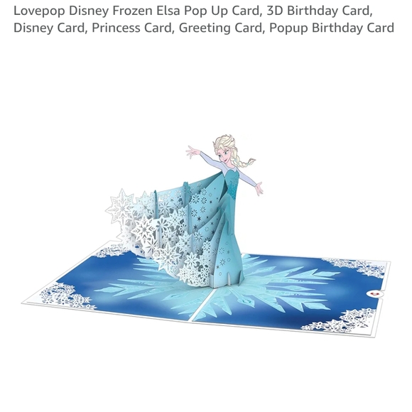 Frozen Elsa 3D Pop-Up Greeting Card - Picture 2 of 12
